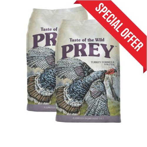 OFERTA 2 UNIDADES DE TASTE OF THE WILD PREY TURKEY PAVO GATO
