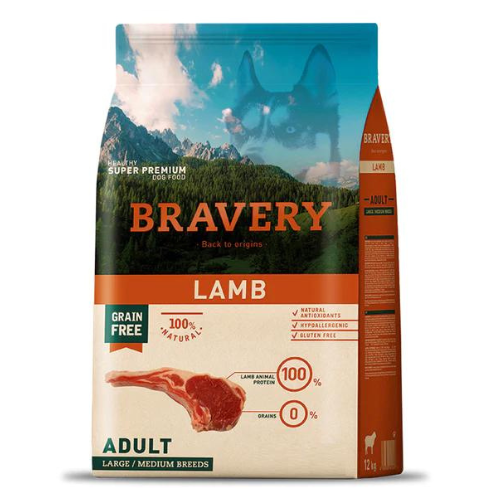 BRAVERY ADULTO PERRO SUPER PREMIUM CORDERO MINI ADULT 7 KILOS