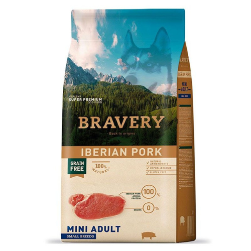 BRAVERY PERRO IBERIAN PORK MINI ADULT 2 KILOS
