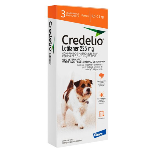CREDELIO ANTIPARASITARIO PERRO 5.5 A 11 KG 3 COMP.