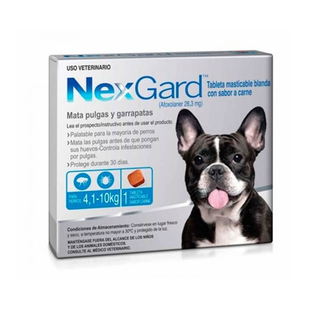 NEXGARD ANTIPARASITARIO PERROS DE 4.1 A 10 KILOS.