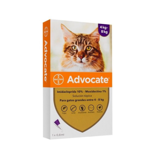 ADVOCATE ANTIPARASITARIO GATOS DE 4 A 8 KILOS