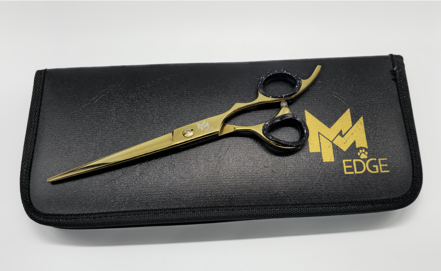 SET DORADO DE TIJERAS PROFESIONALES ACERO 440 JAPONES 7.5"