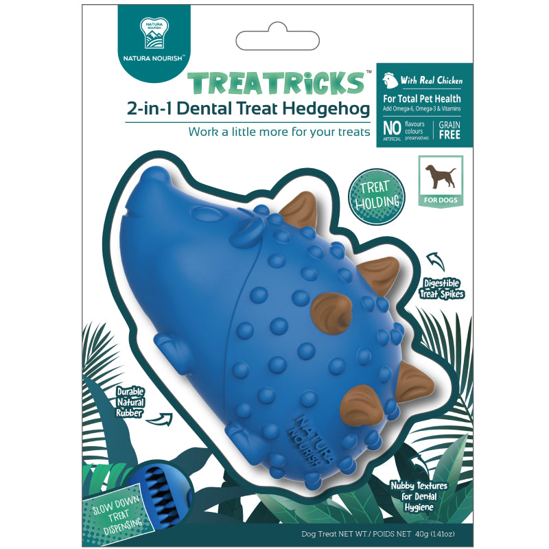 TREA TRICKS 2-IN-1 DENTAL TREAT HEDGEHOG