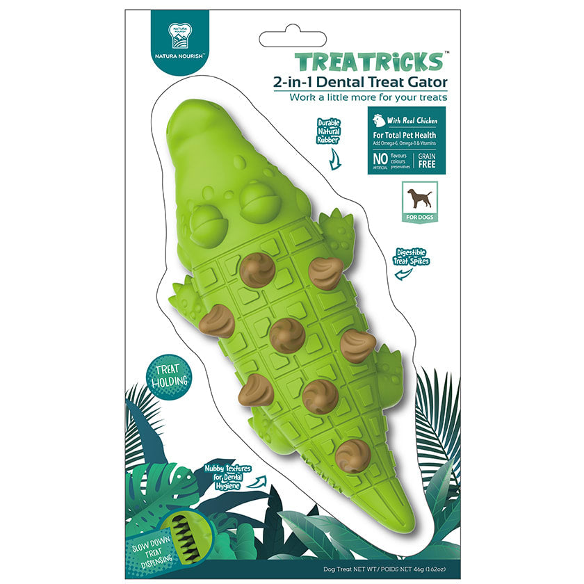 TREA TRICKS 2-IN-1 DENTAL TREAT CAIMAN