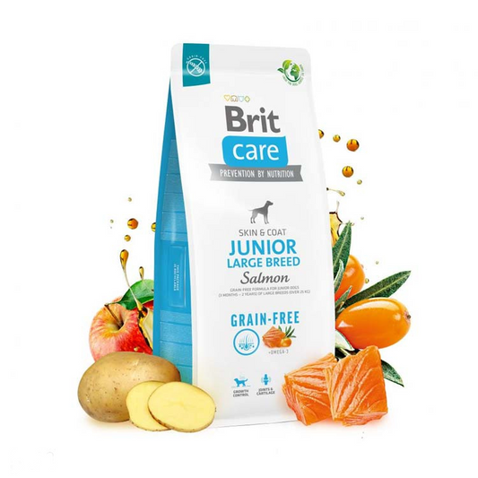 BRIT CARE DOG GRAIN-FREE JUNIOR LARGE BREED SALMON 12 KG