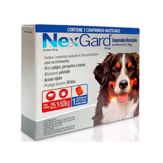NEXGARD ANTIPARASITARIO PERROS DE 25.1 A 50 KILOS