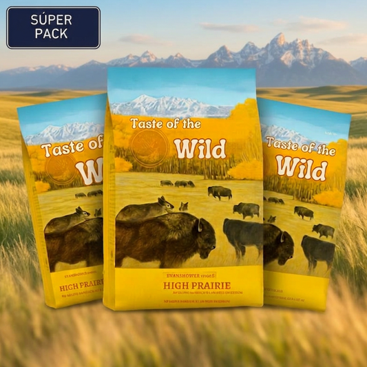 TASTE OF THE WILD HIGH PRAIRIE PERROS 5.6 KILOS PACK 3 UNIDADES