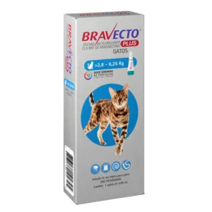 BRAVECTO PLUS GATO 2.8 A 6.25 KILOS.